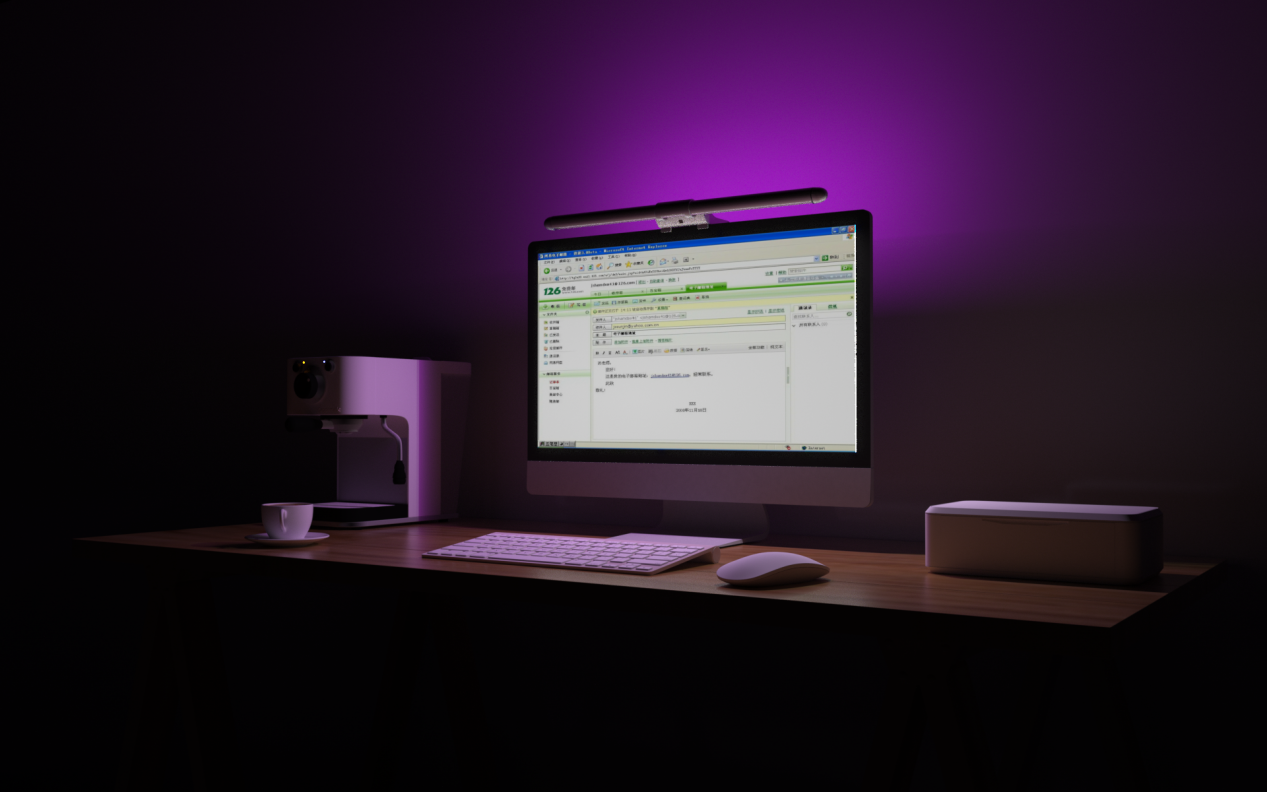 显示器挂灯：非对称前向投光设计，屏幕无反光才更舒适